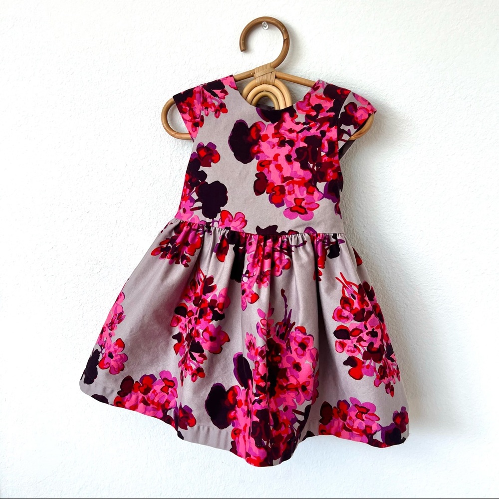 Vibrant floral dress with tie back